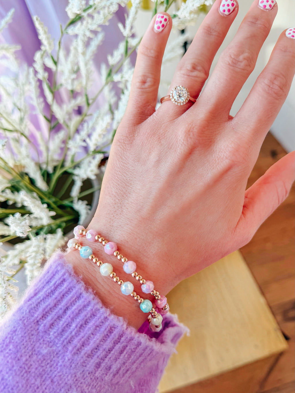 Beaded Stone Bracelet