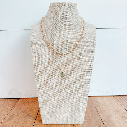 Aquatic Gem Layered Necklace