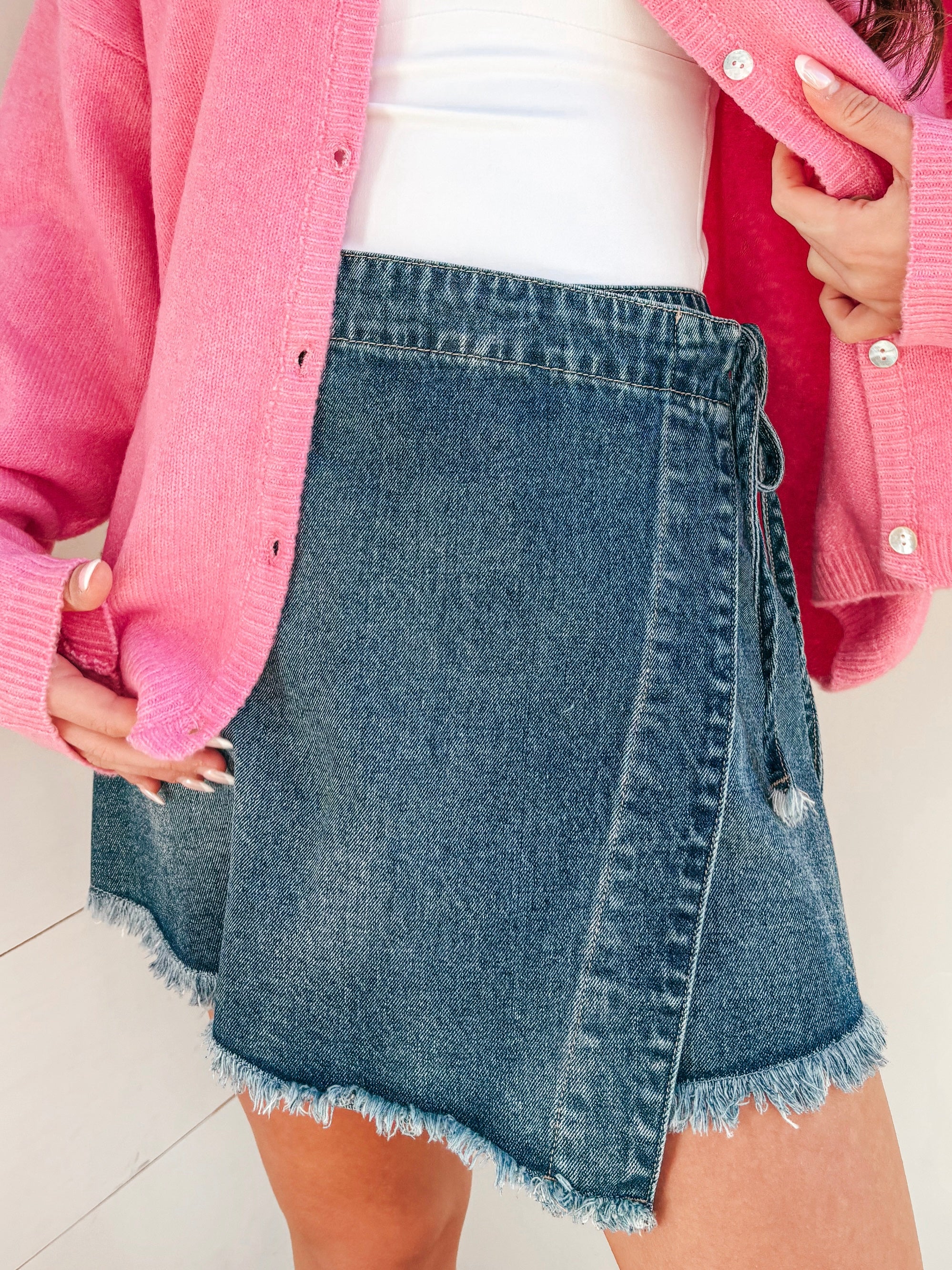 Winter Blue Mini Skirt