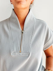 Brush It Off Zip Up Top