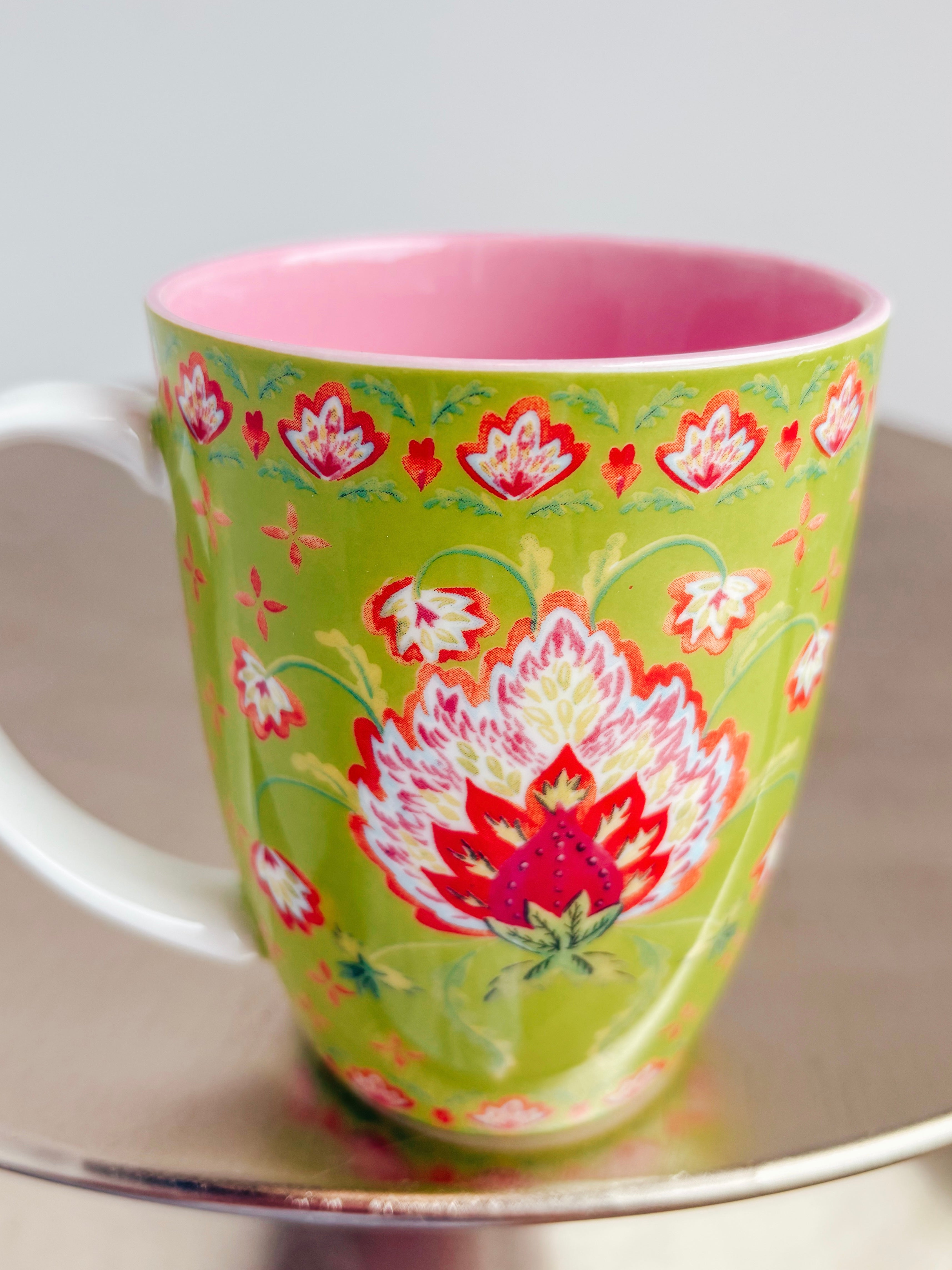 Floral Glass Mugs