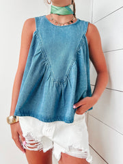 All In Time Denim Blouse