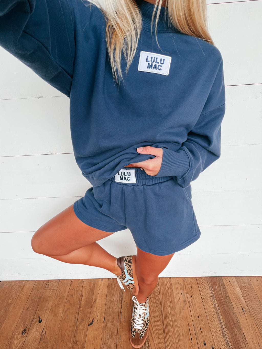 NAVY LuLu Mac MockNeck Set