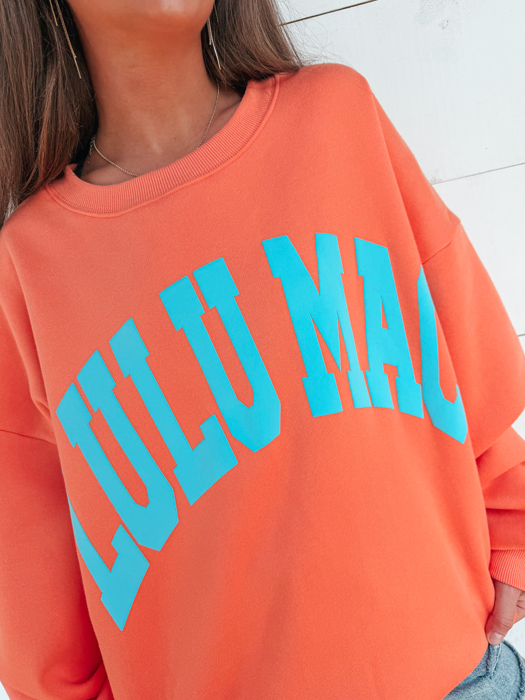 Lulu Mac Orange / Blue Puff Sweatshirt