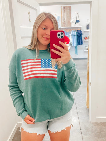 American Flag Sweatshirt