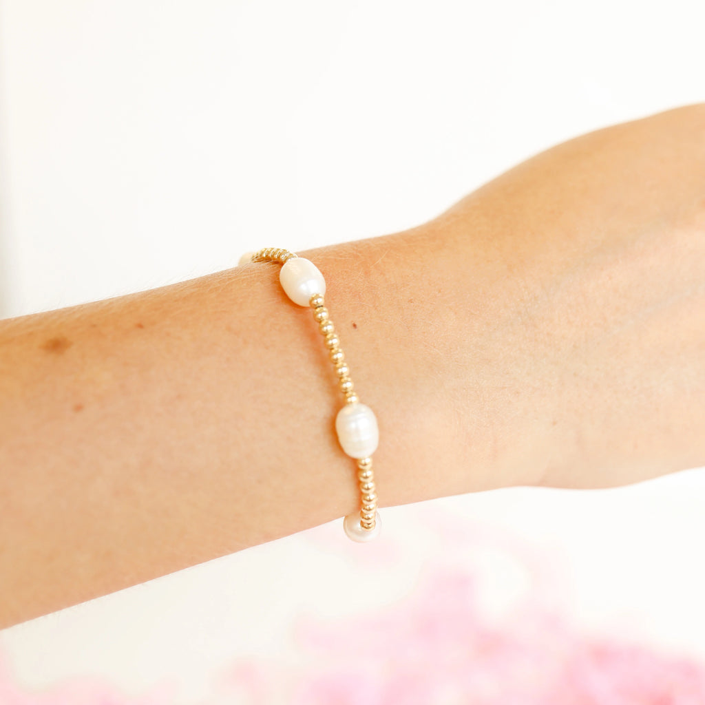 Beaded Blondes 14K Gold Bracelets