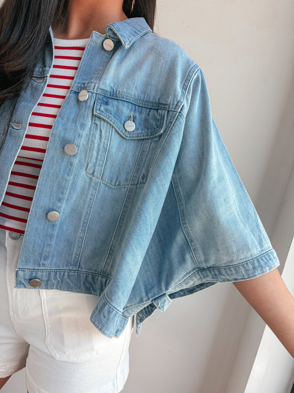 The Mary Jane Denim Top