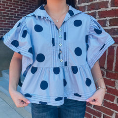 Bubbly Blue Blouse