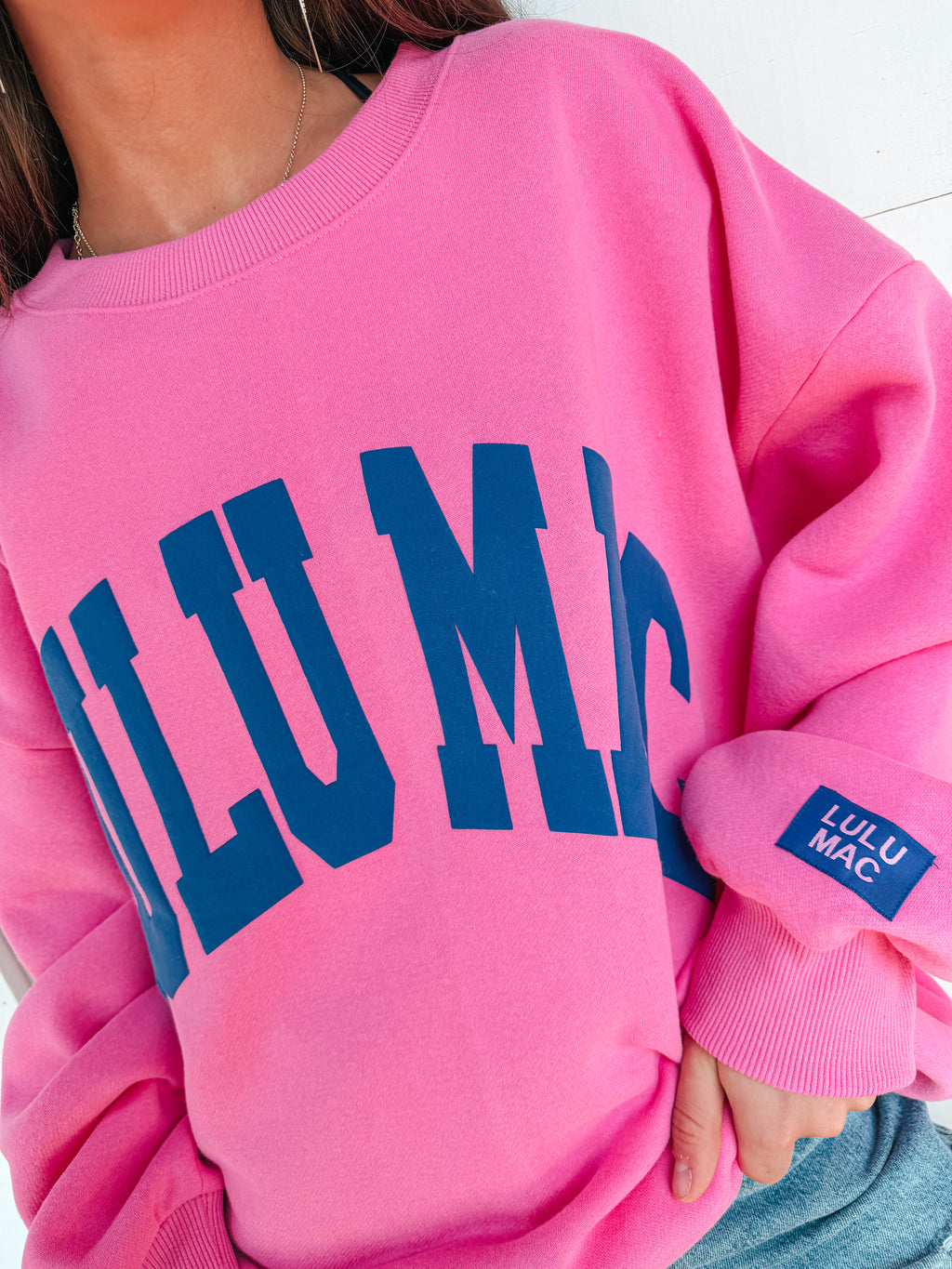 Lulu Mac Pink / Blue Puff Sweatshirt
