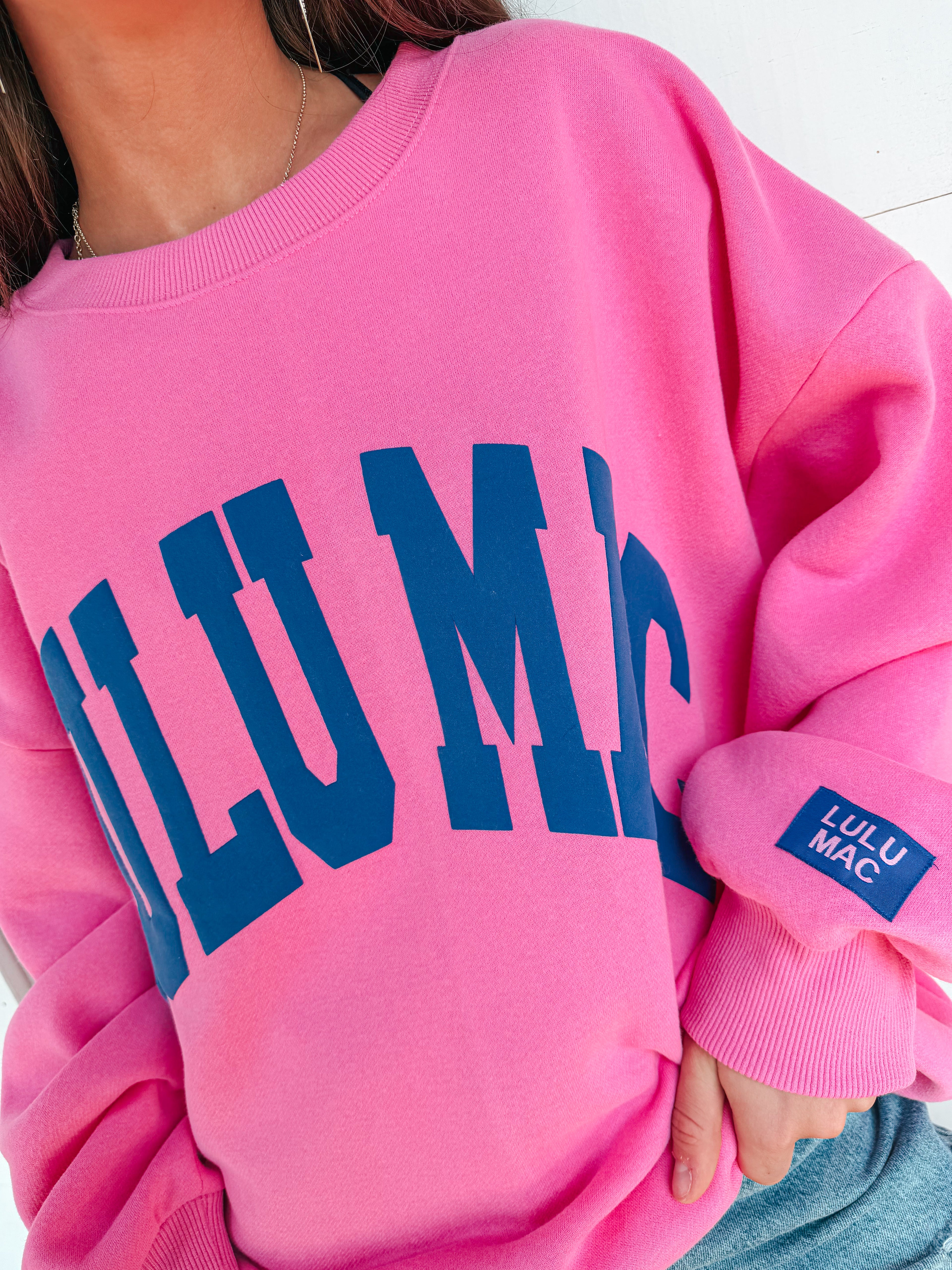 Lulu Mac Pink / Blue Puff Sweatshirt