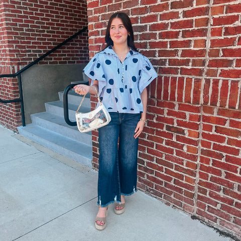 Bubbly Blue Blouse