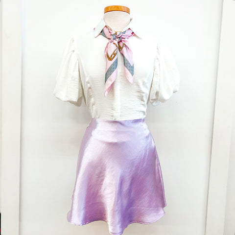 Evolet Lavender Mini Skirt