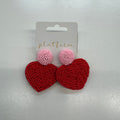 Beaded Hearts Earrings