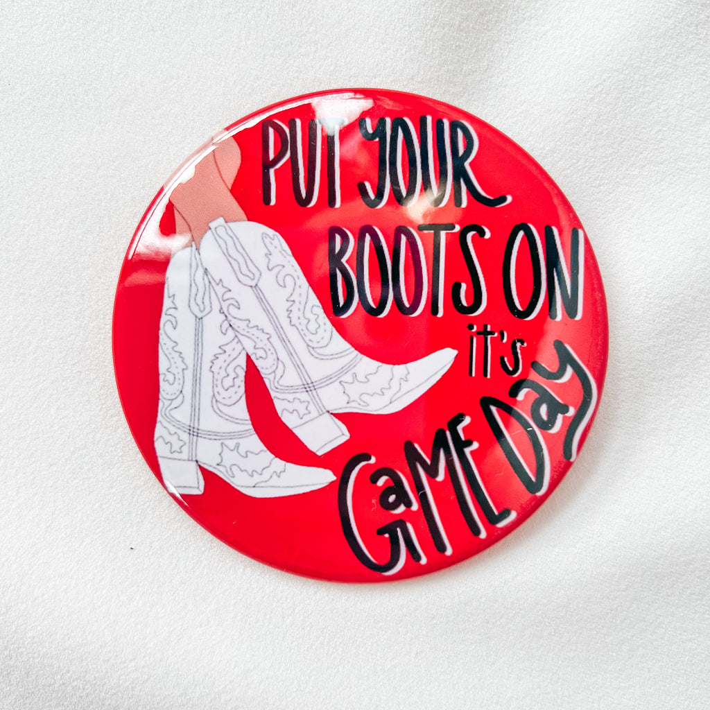 Put Your Boots On Button