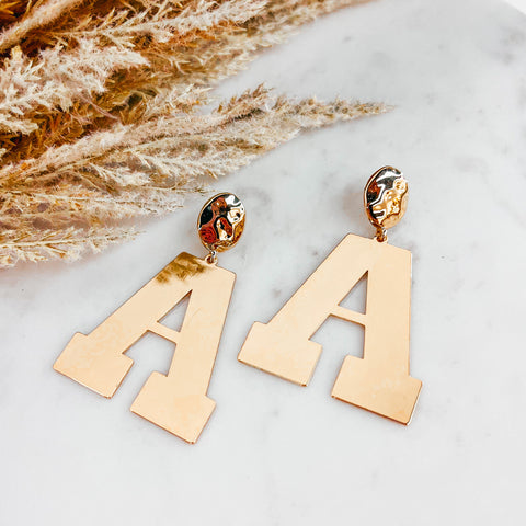 The Gold A Earrings