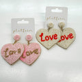 Beaded Love Earrings