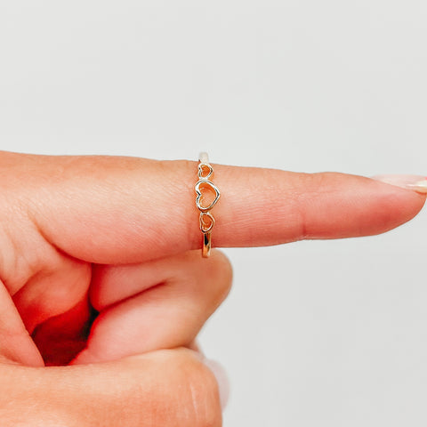 Triple Heart Ring