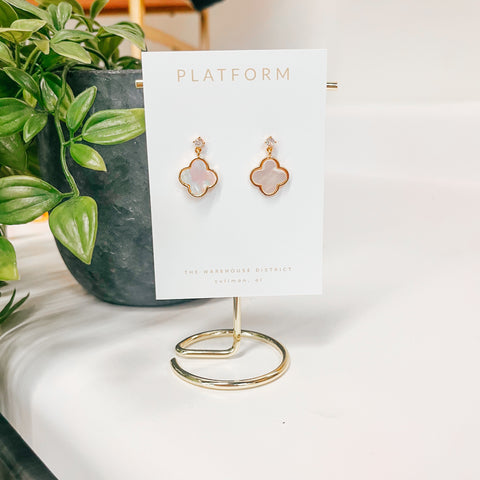 Large Gold Dipped Charm Earrings