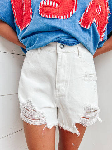Pearly White Shorts