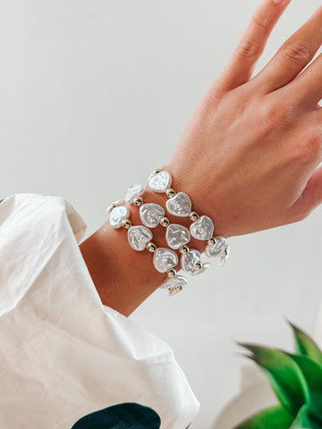 My Heart Pearl Bracelet