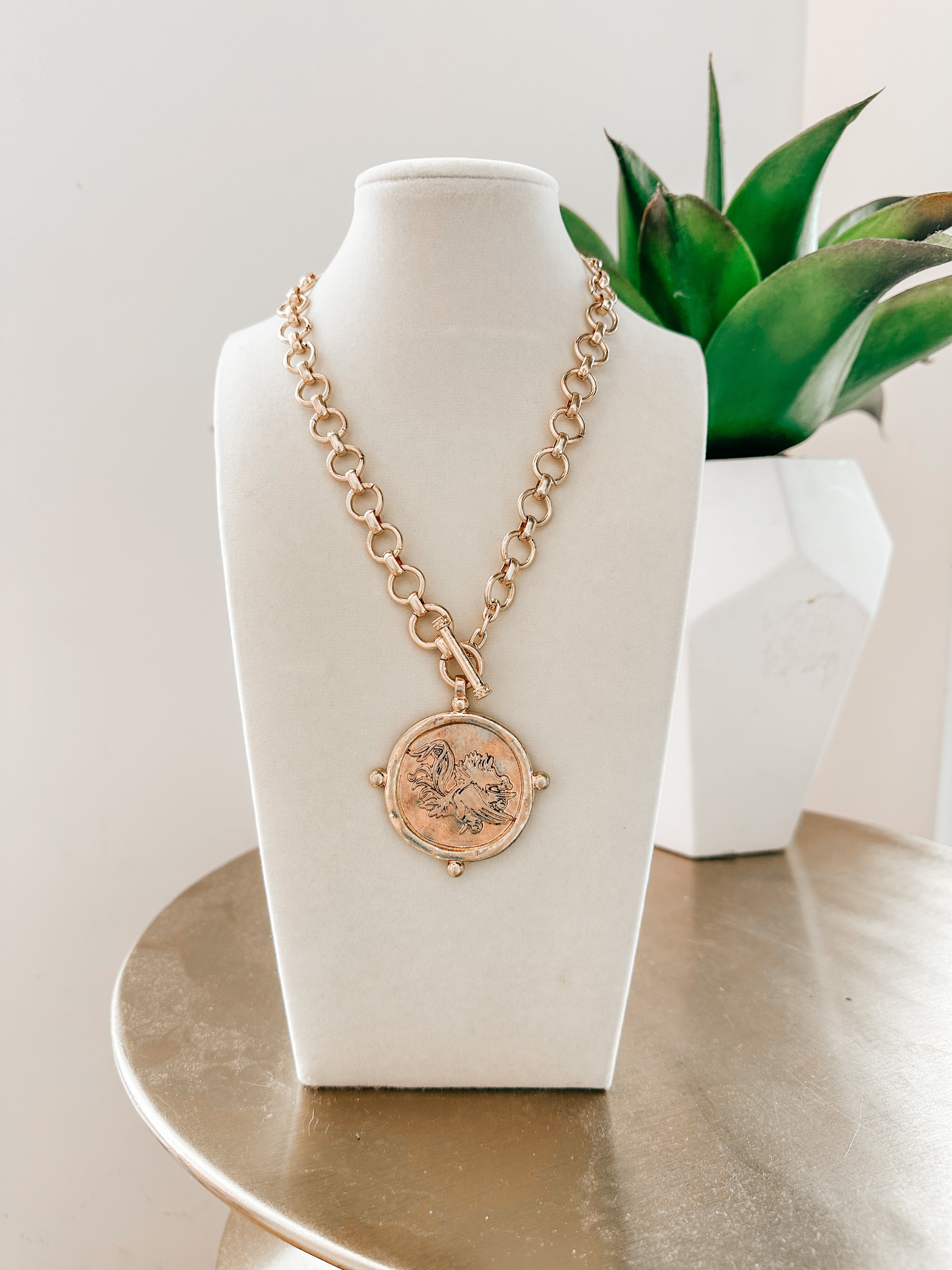 Dragon Pendant Statement Necklace