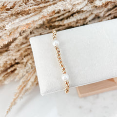 Pearl Gold Beaded Bracelet