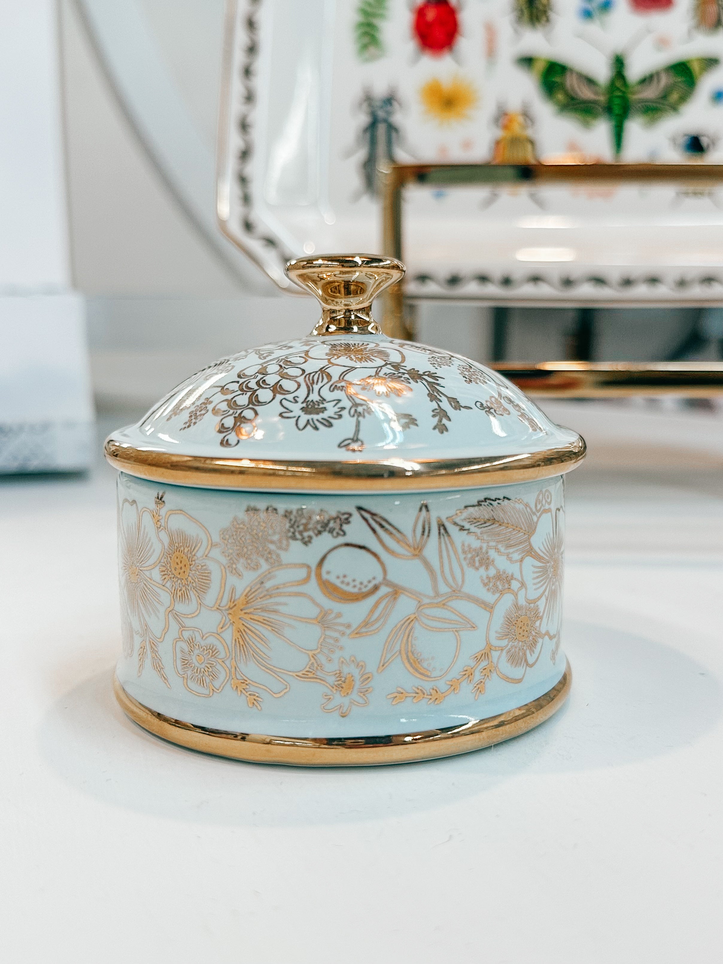 Colette Round Porcelain Box