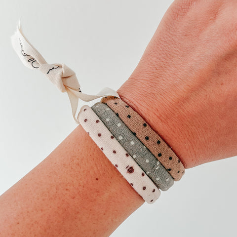 Seamless Hair Tie Polka Dot Bundle