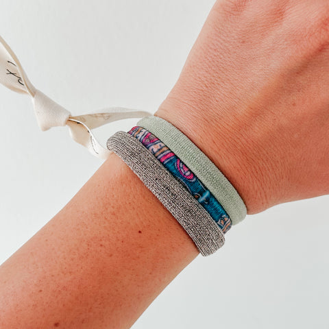 Seamless Hair Tie Brown Sparkle Bundle