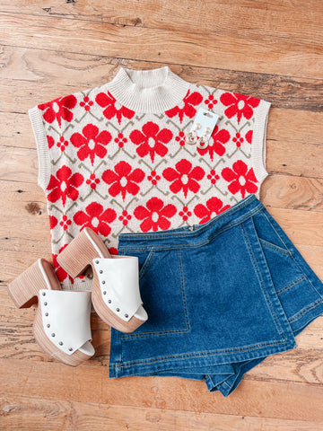 Loving Flowers Sweater Top