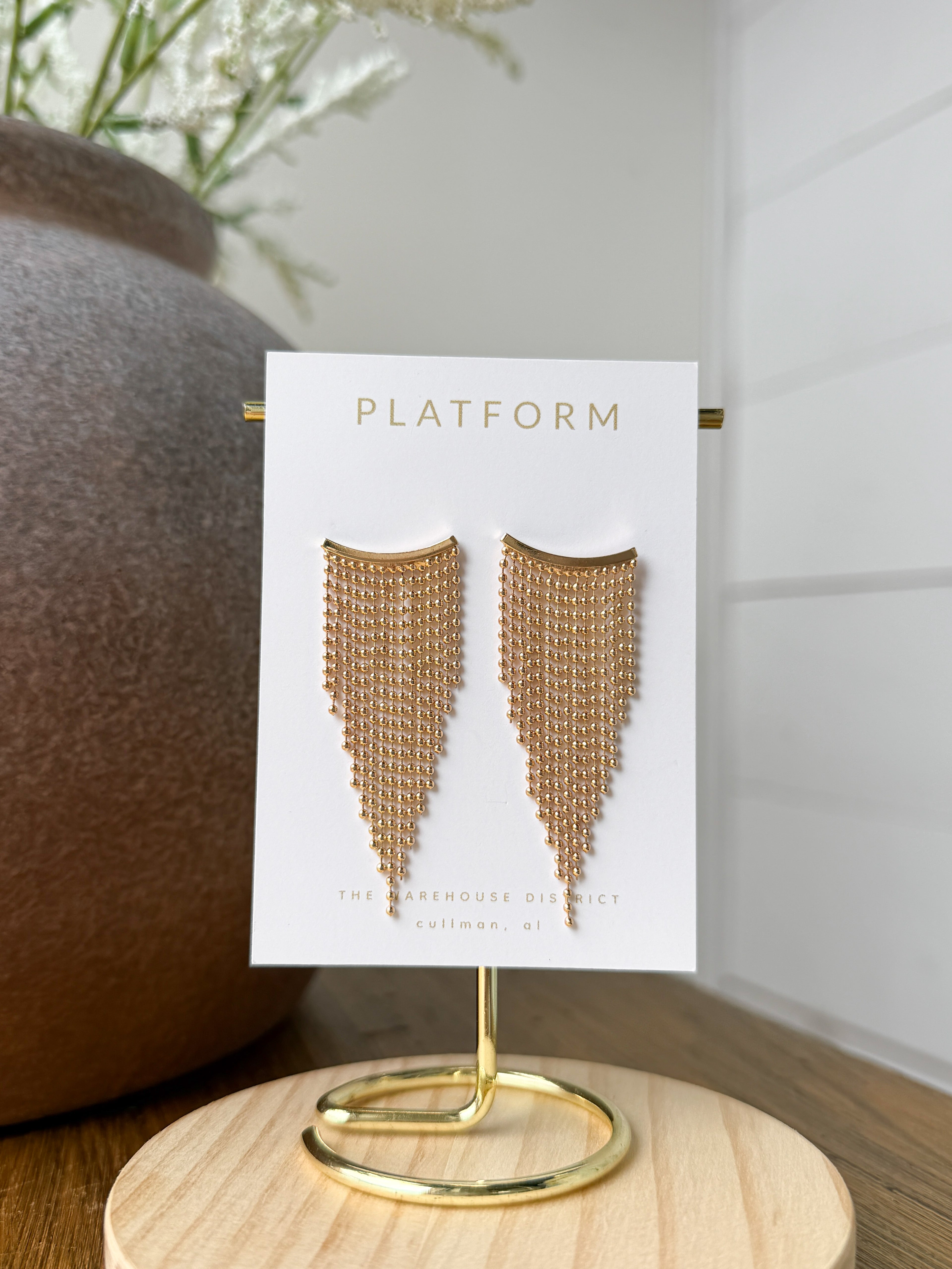 Golden Cascade Earrings