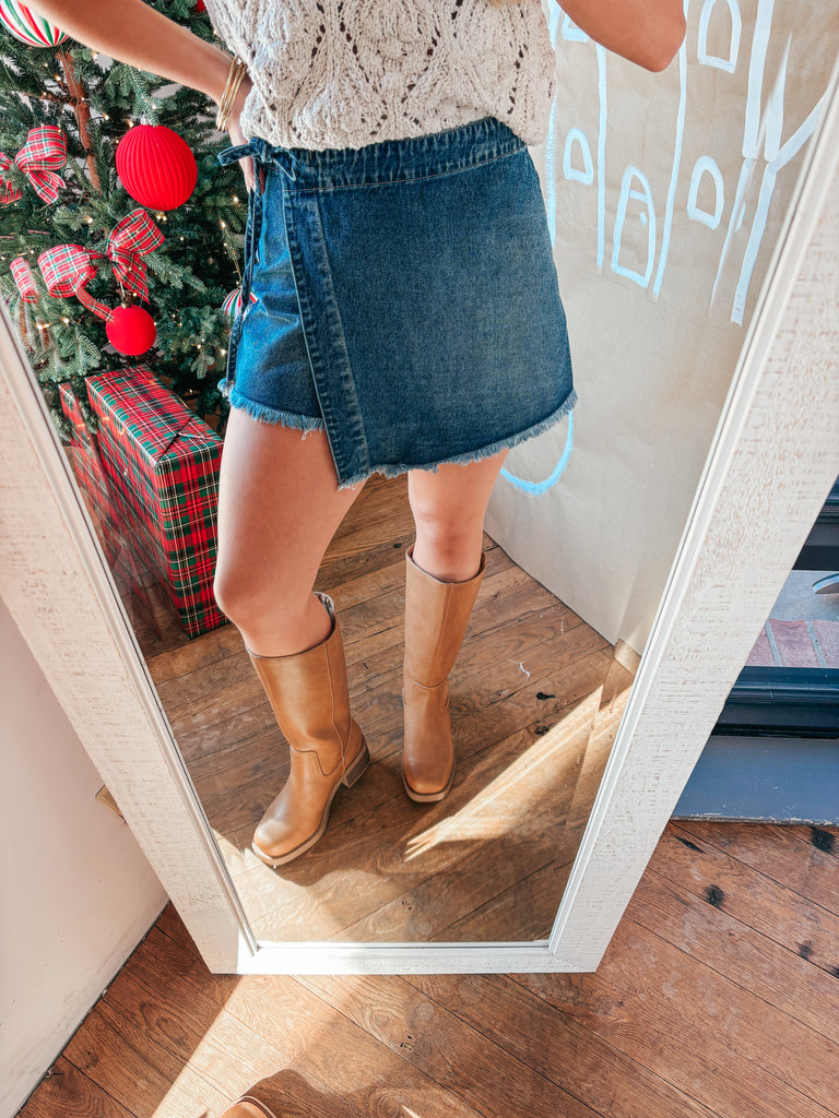 Winter Blue Mini Skirt