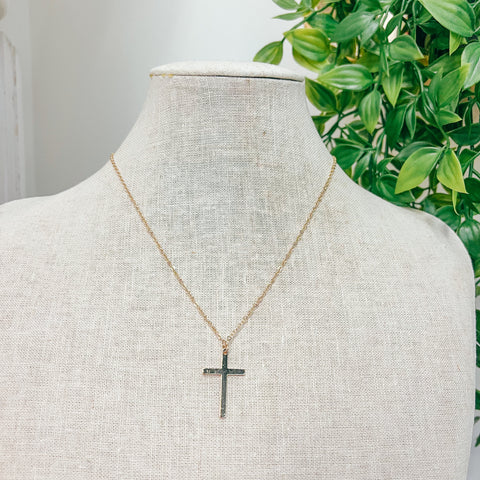 Mini Gold Cross Necklace