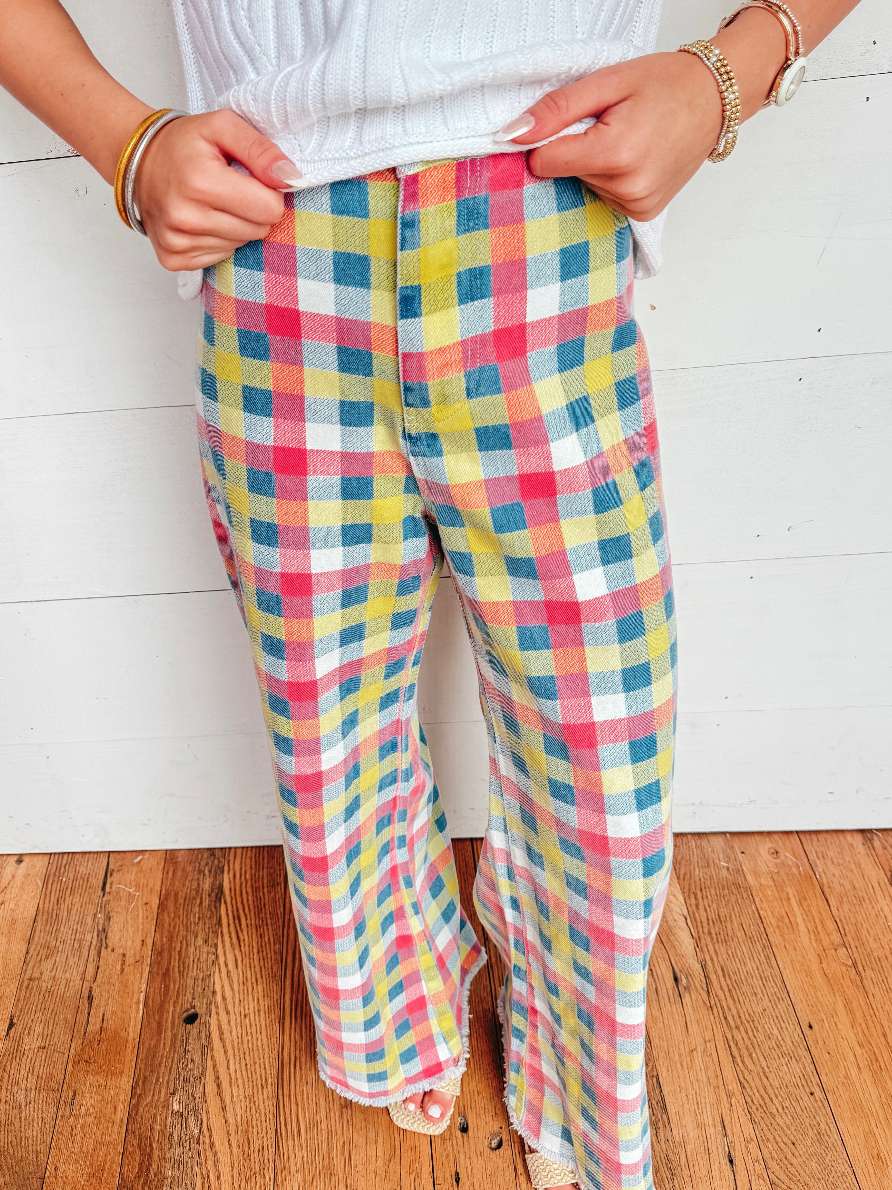 Checkered Fun Jeans