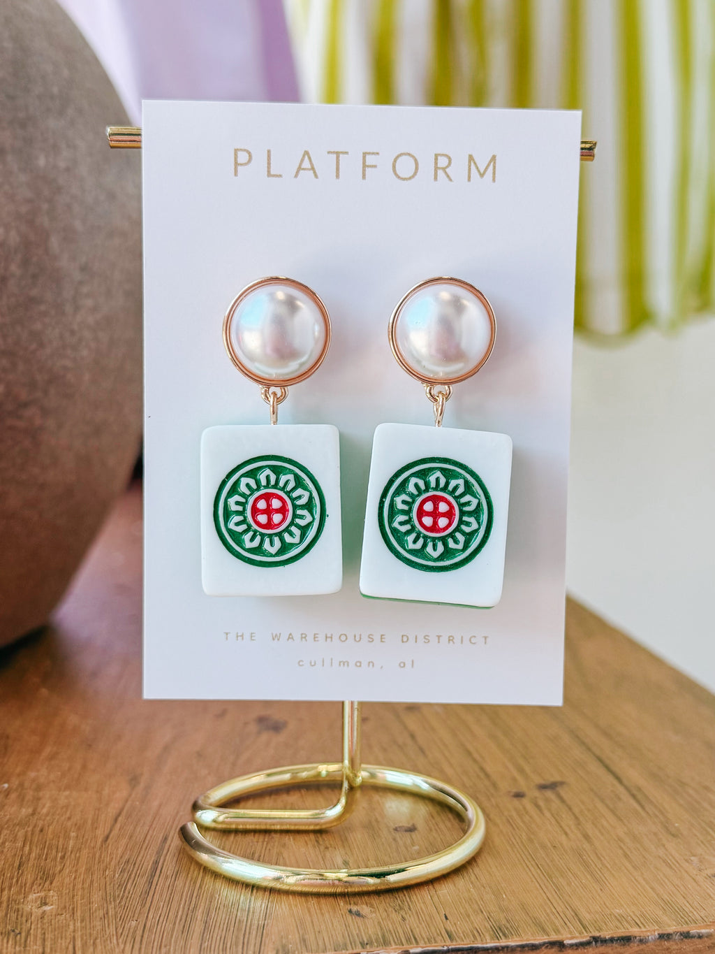 Mahjong Earrings