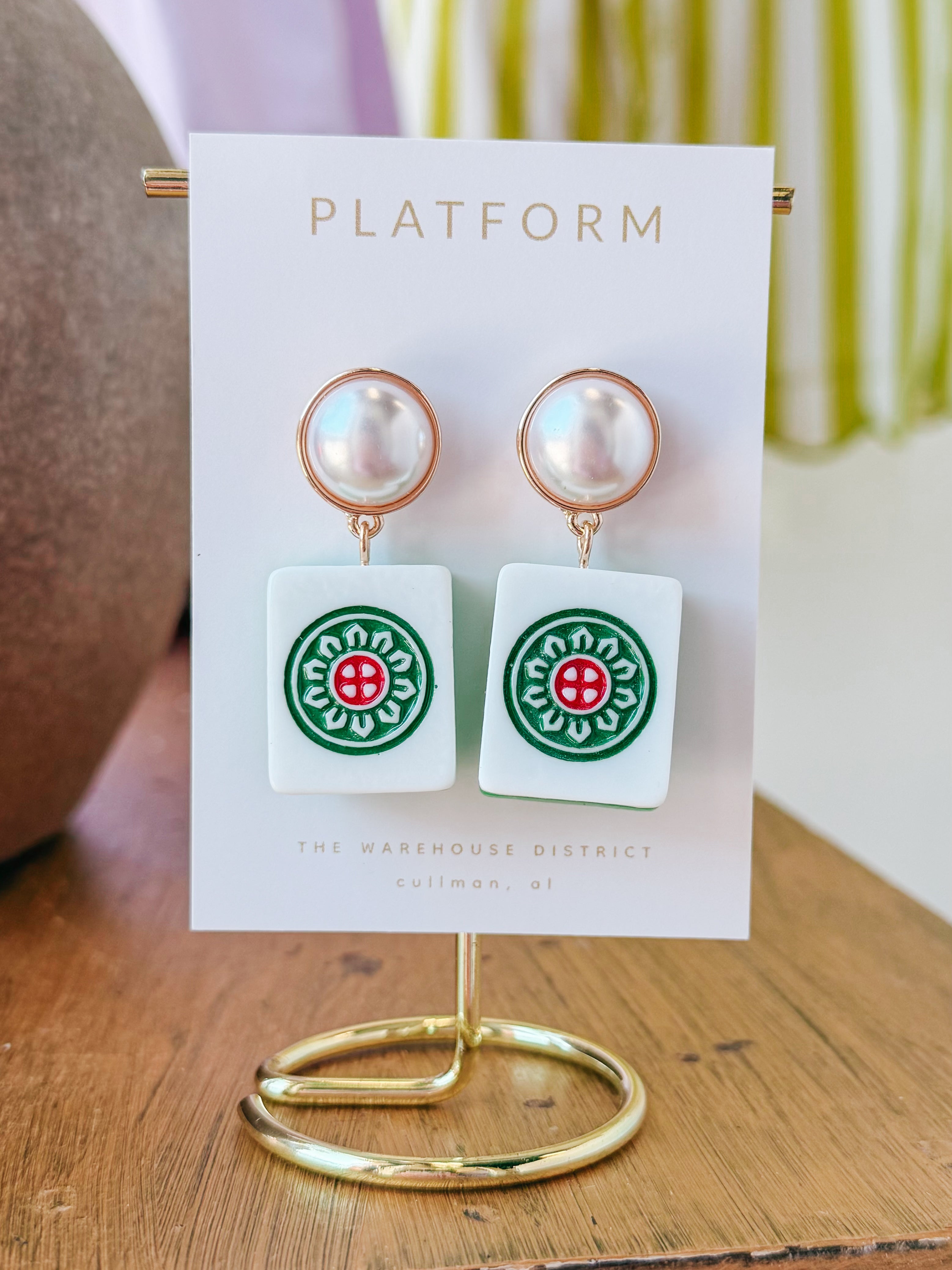 Mahjong Earrings