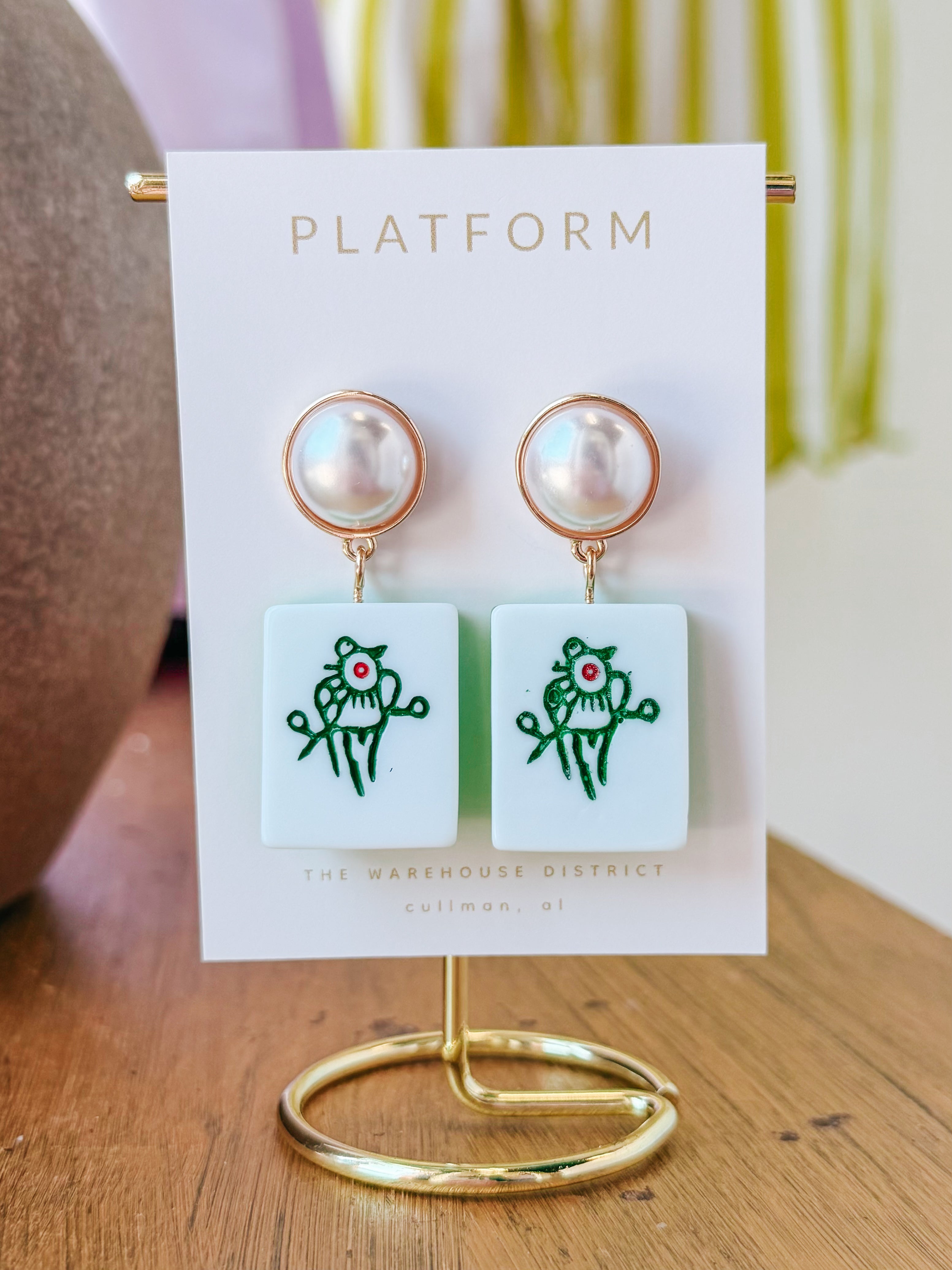 Mahjong Earrings