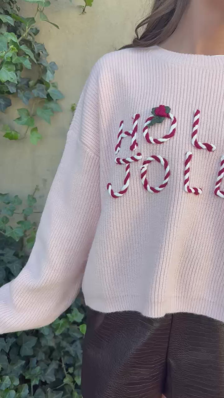 Candy Cane Holly Jolly Sweater