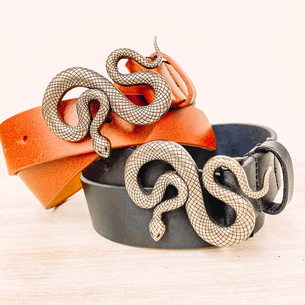 Authentic Leather Slither Belt
