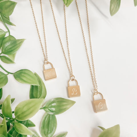 Scripted Notes Initial Necklace