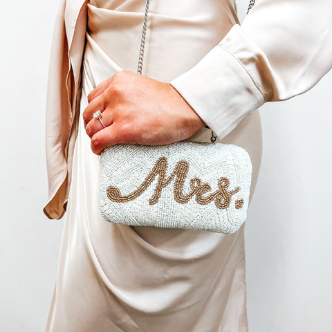 Mrs. Beaded Clutch Purse
