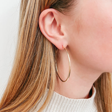 Thin Gold Hoops